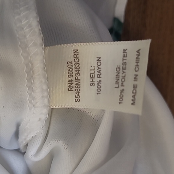 SANDY &SITropical Green and White Midi Dress for women zise m new dress casual. - Picture 12 of 16